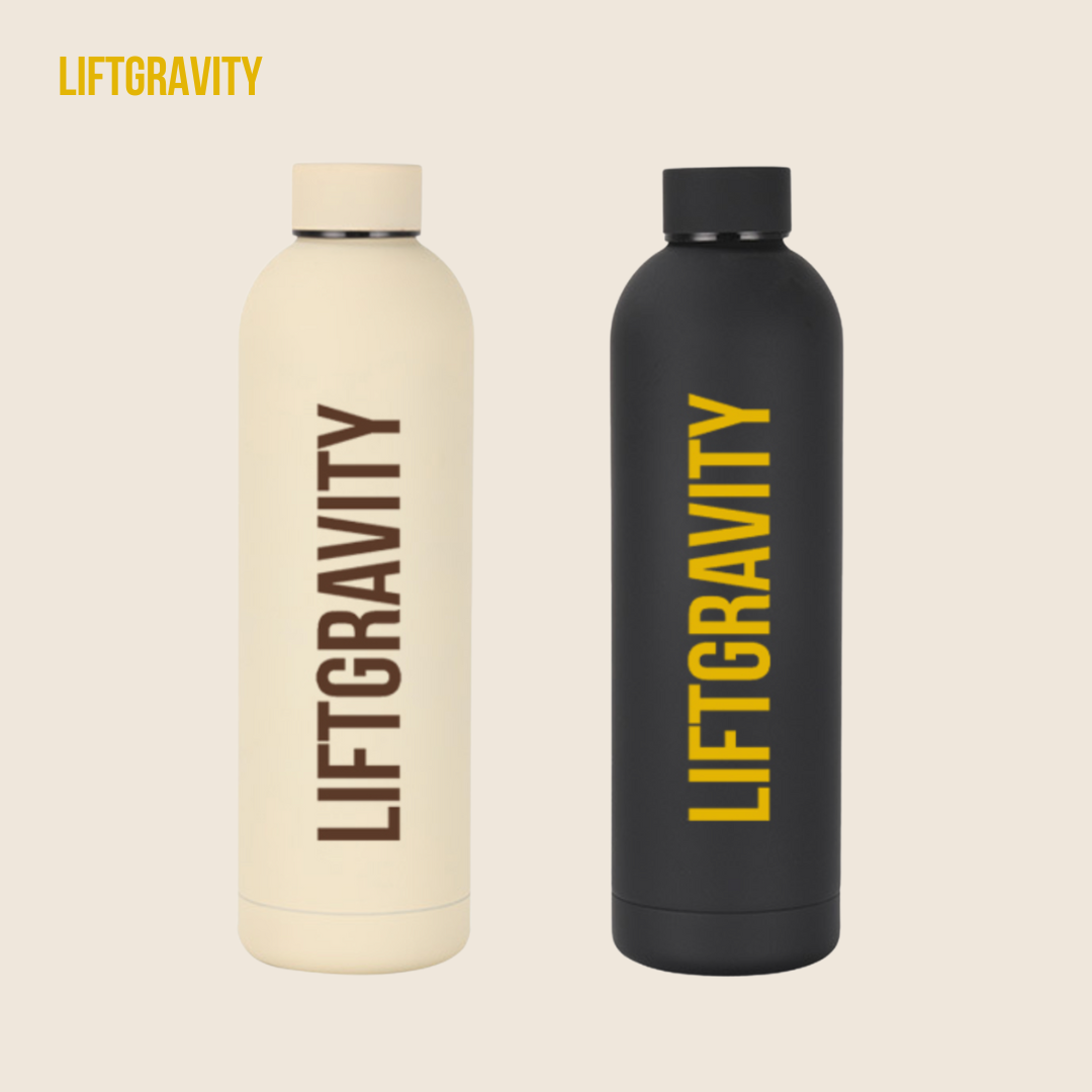 LiftGravity™ Stainless Steel Bottle Beige – Founders Edition