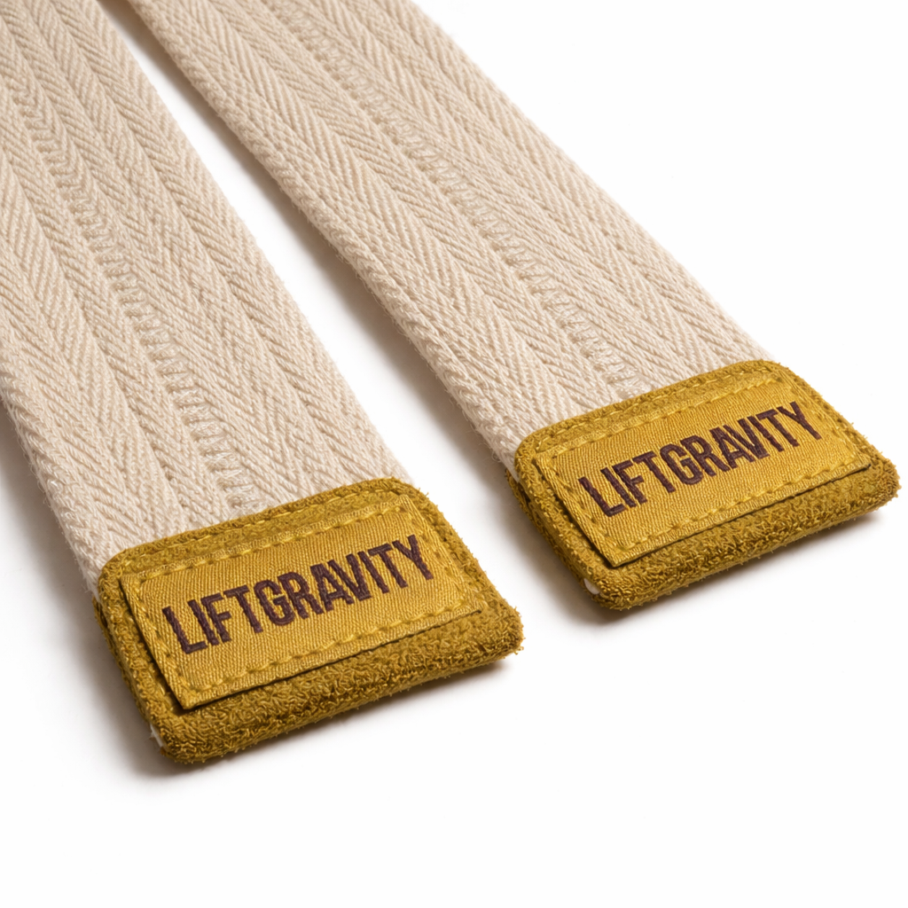 Sangles de tirage en coton à boucle fixe (Beige)