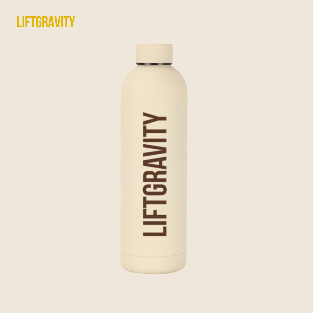 LiftGravity™ Stainless Steel Bottle Beige – Founders Edition