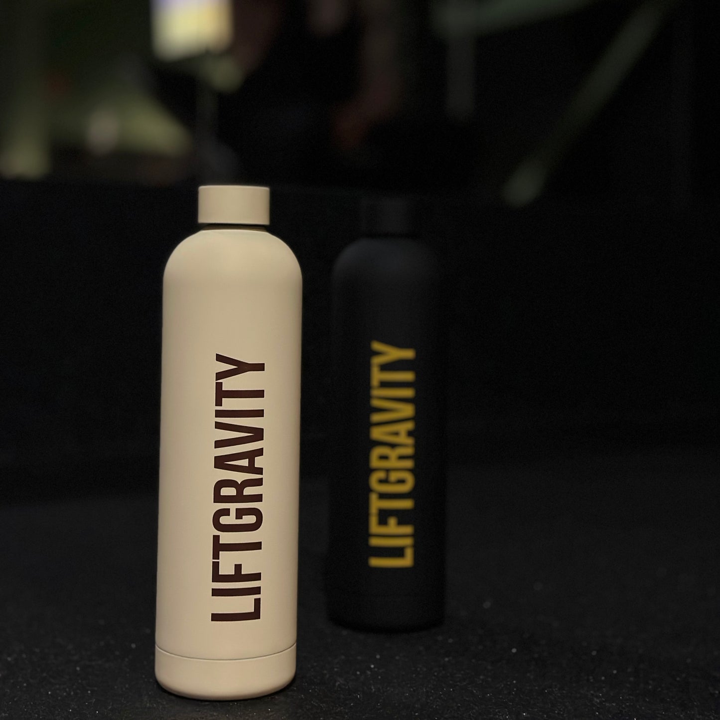 LiftGravity™ Stainless Steel Bottle Beige – Founders Edition