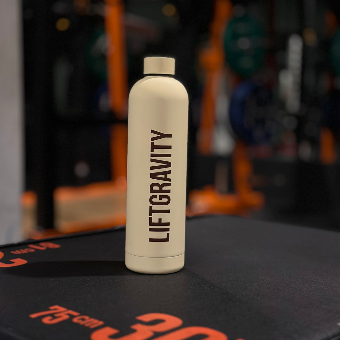 LiftGravity™ Stainless Steel Bottle Beige – Édition Fondateurs