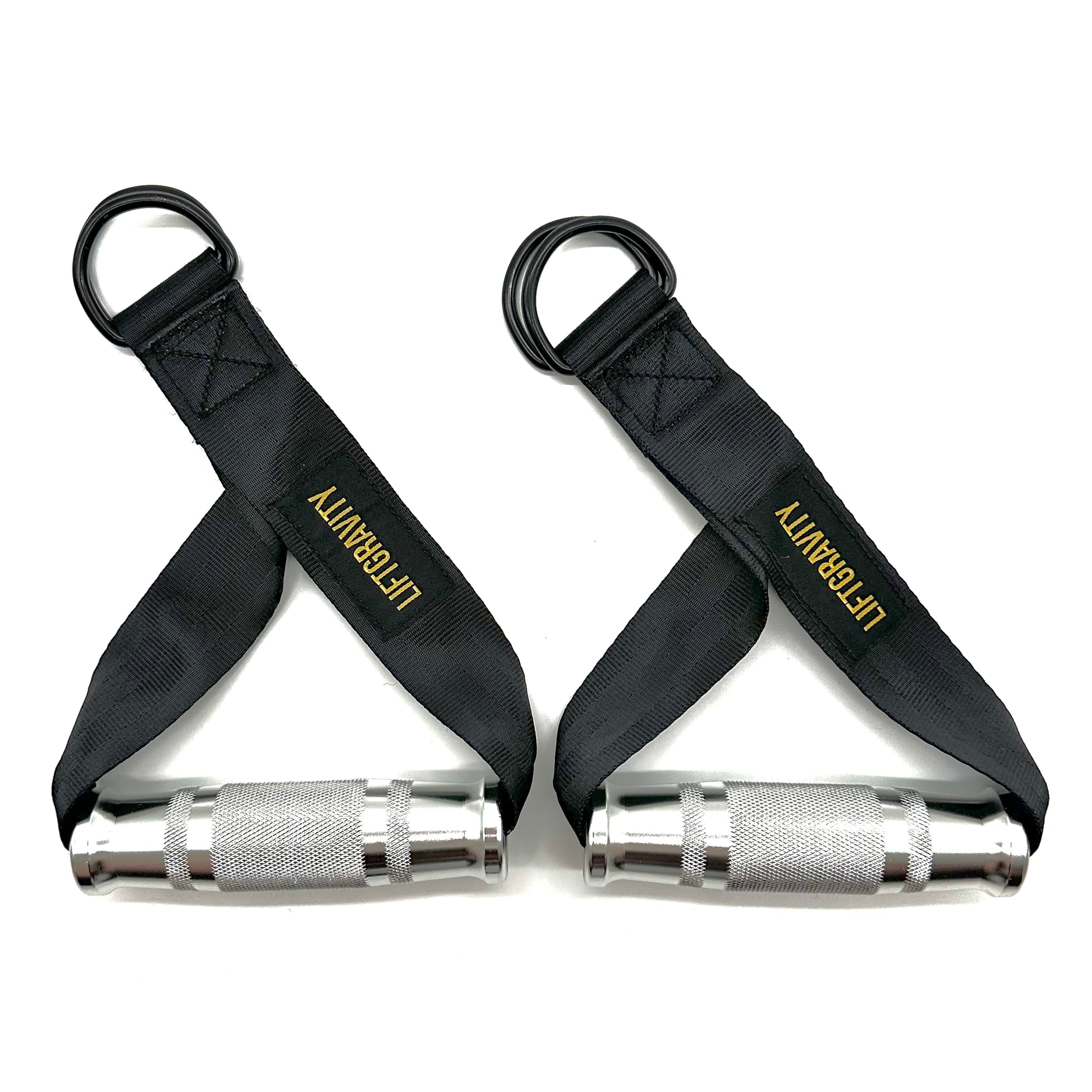 poignees tirage inox pour poulie musculation avec mousquetons LiftGravity